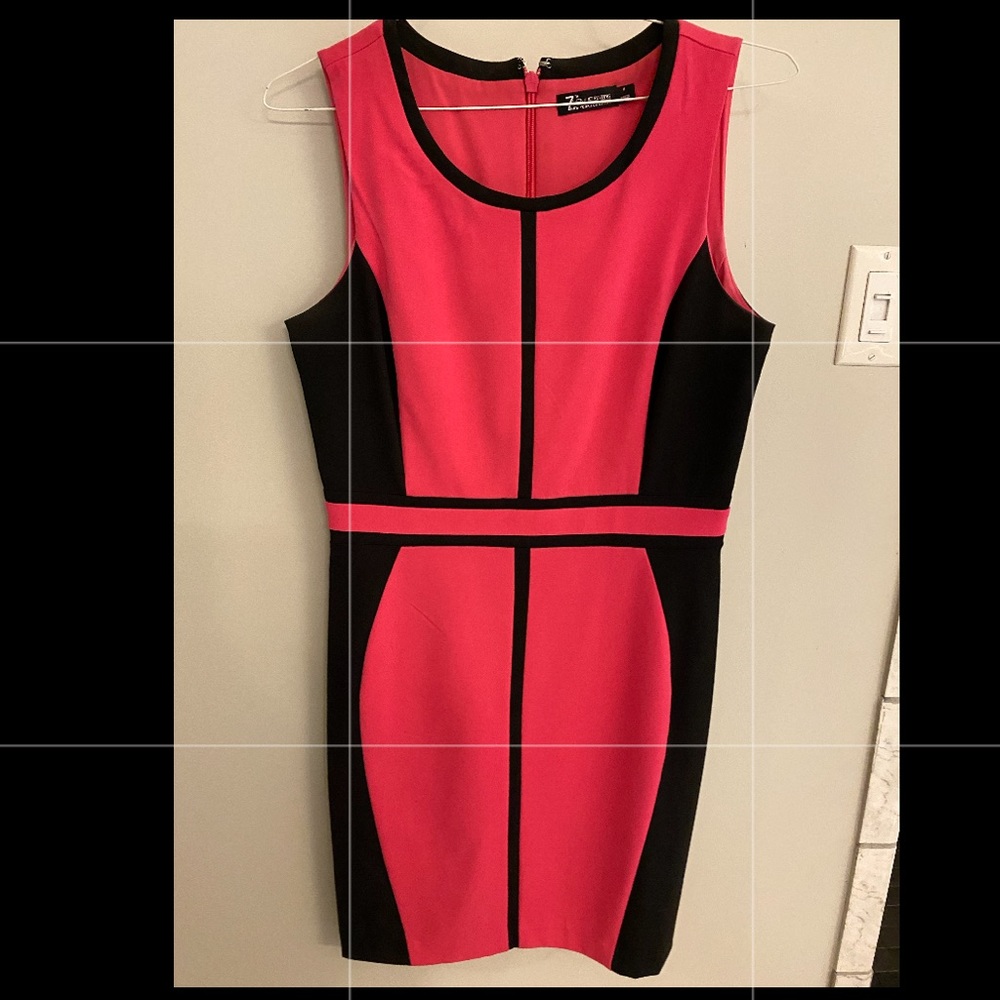 Beautiful pink and black dress!